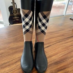 Burberry Rain Boots - Tall size 38 (US 7 1/2)